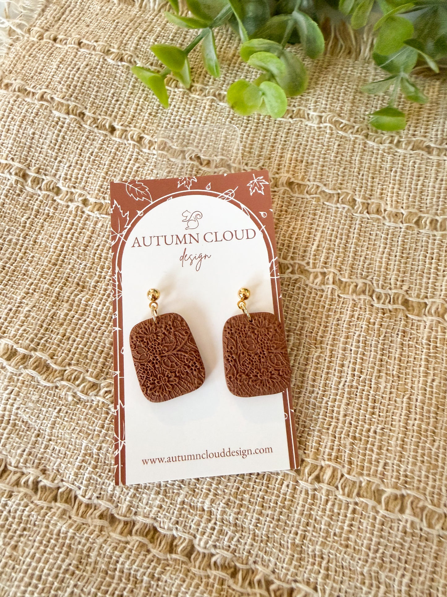 Brown Textured Dangles (neutral)
