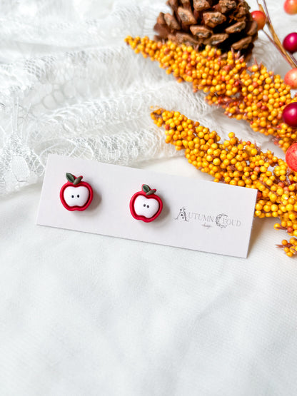 Tiny Apple Stud Earrings