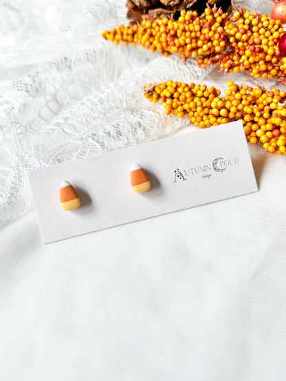 Tiny Candy Corn Stud Earrings