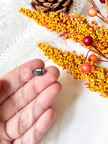 Tiny Football Stud Earrings