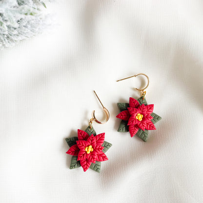 Poinsettia Dangle Earrings