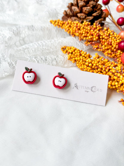 Tiny Apple Stud Earrings