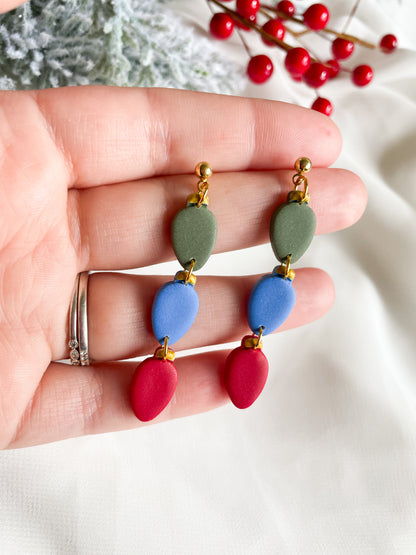 Christmas Lights Dangle Earrings