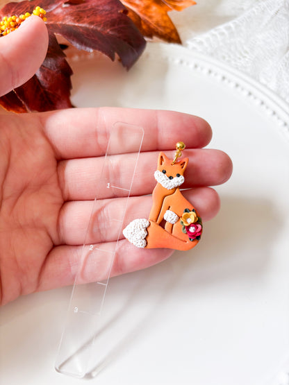 Floral Fox Dangles