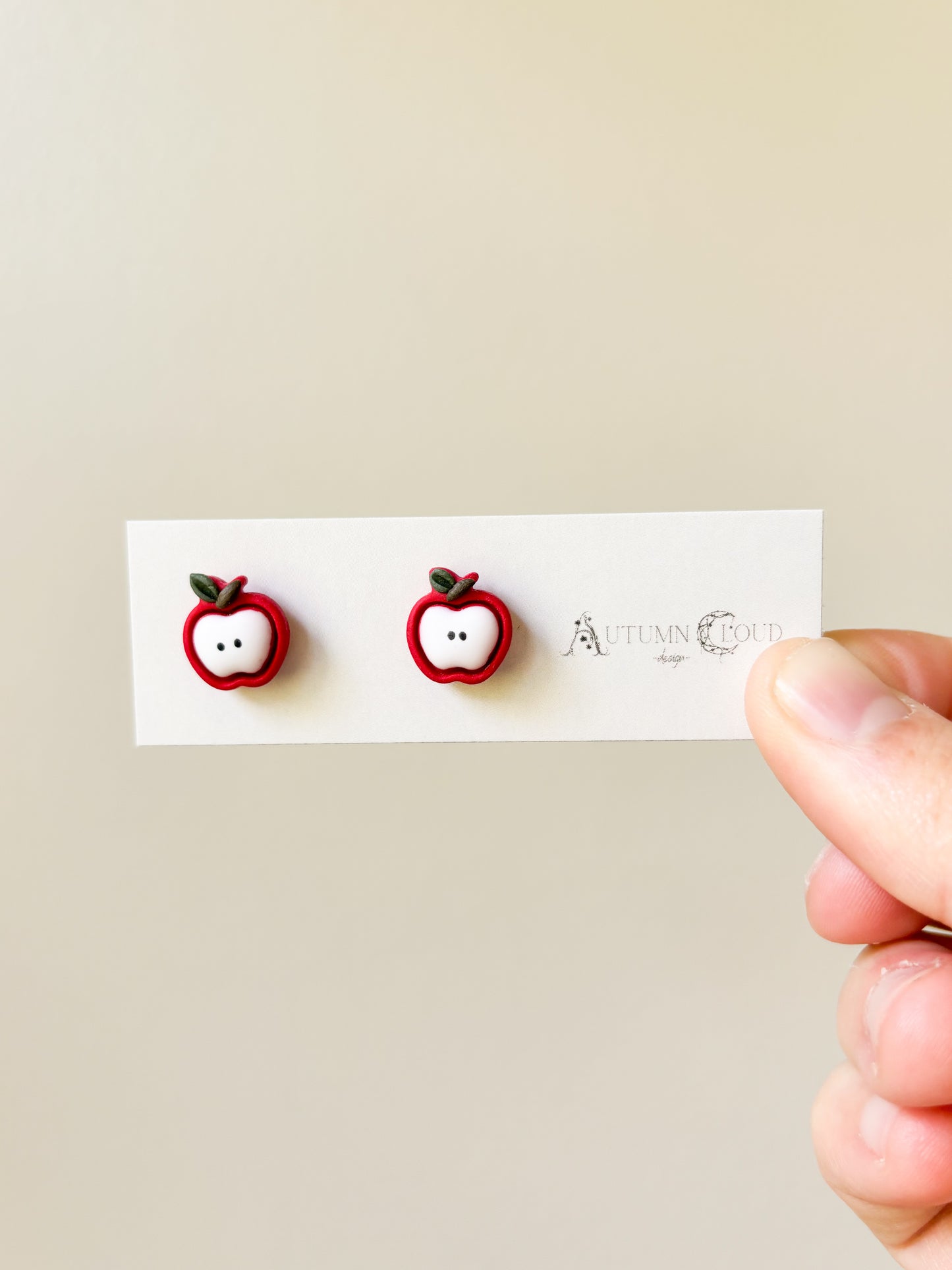 Tiny Apple Stud Earrings