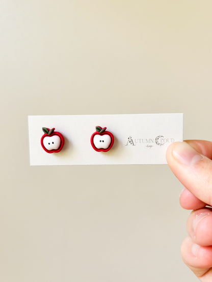 Tiny Apple Stud Earrings