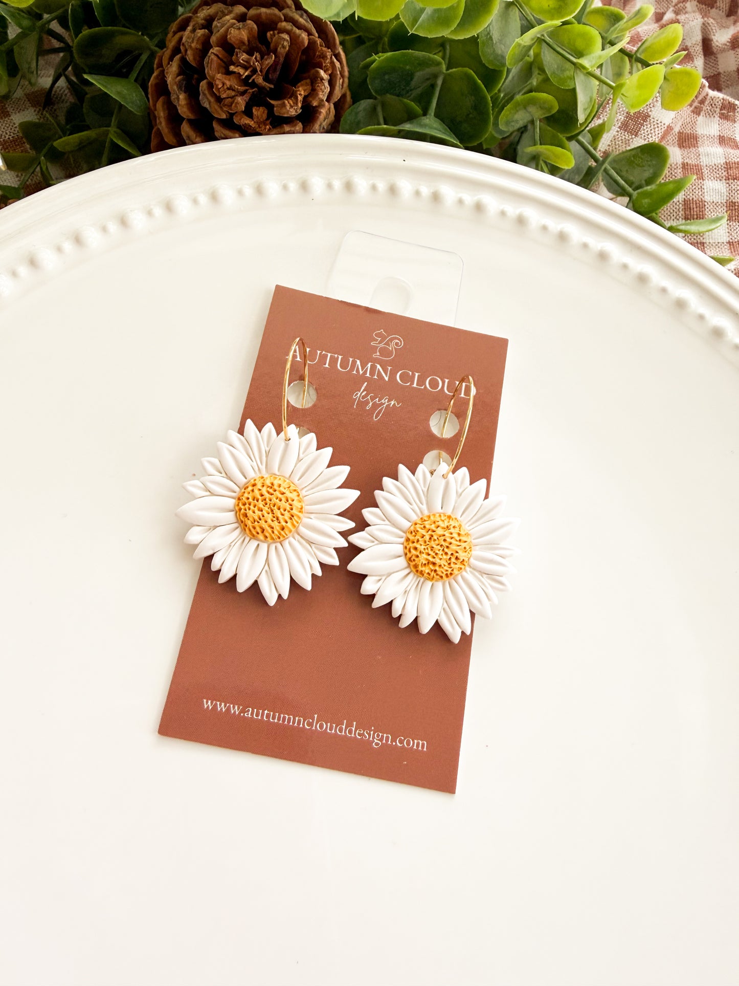 Daisy Hoop Earrings
