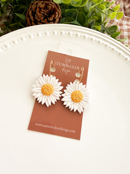 Daisy Hoop Earrings