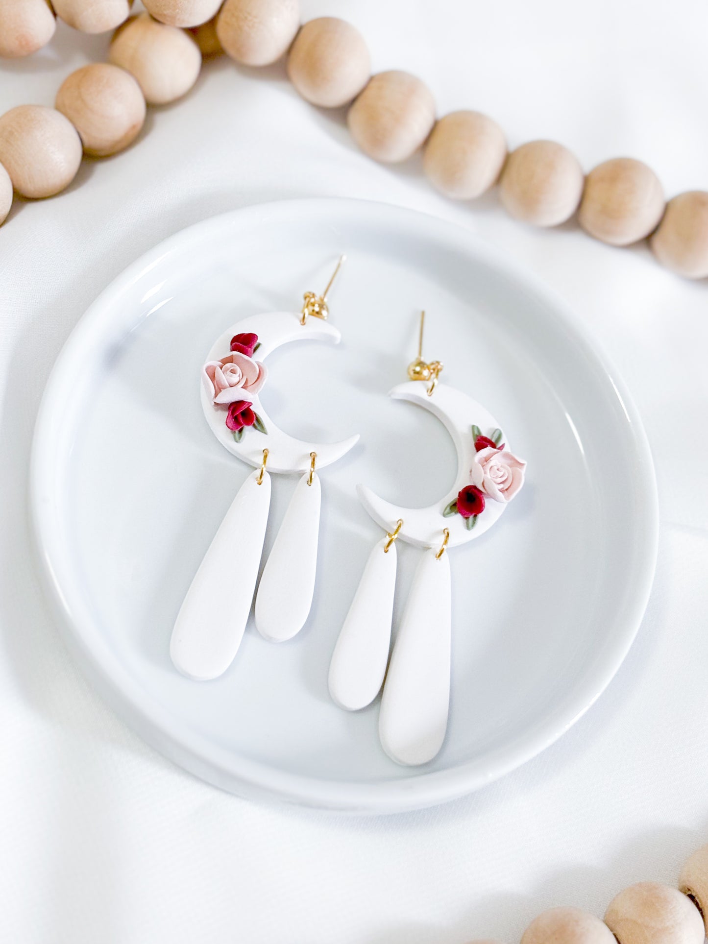 Floral Dangly Moons