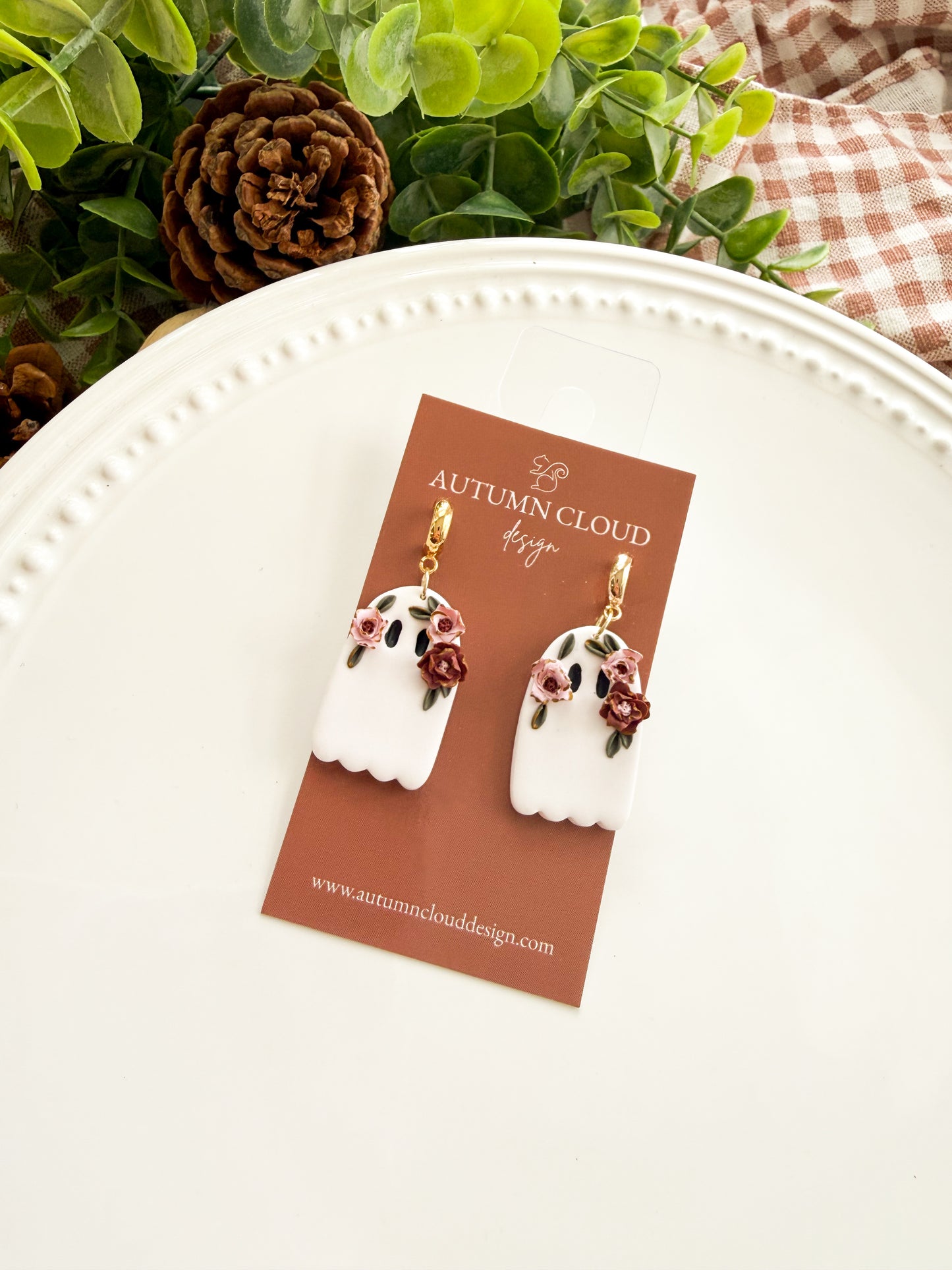 Floral Ghost Dangles