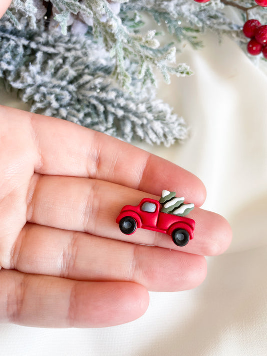 Christmas Truck with stud or dangle option