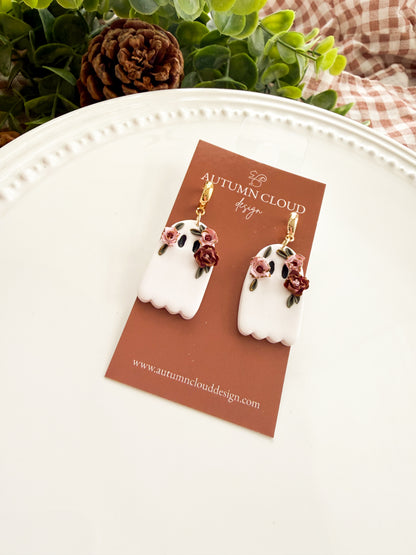 Floral Ghost Dangles