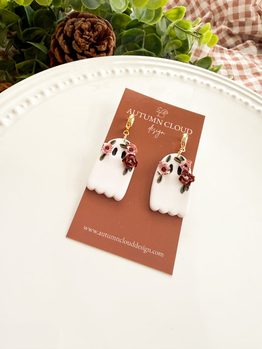 Floral Ghost Dangles