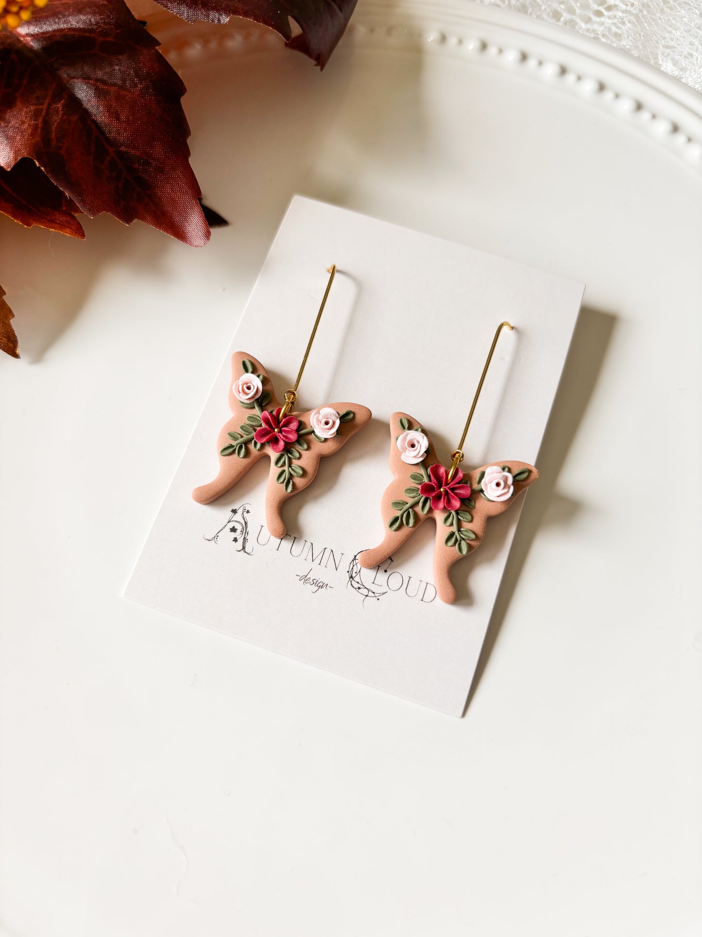 Floral Butterfly Dangles