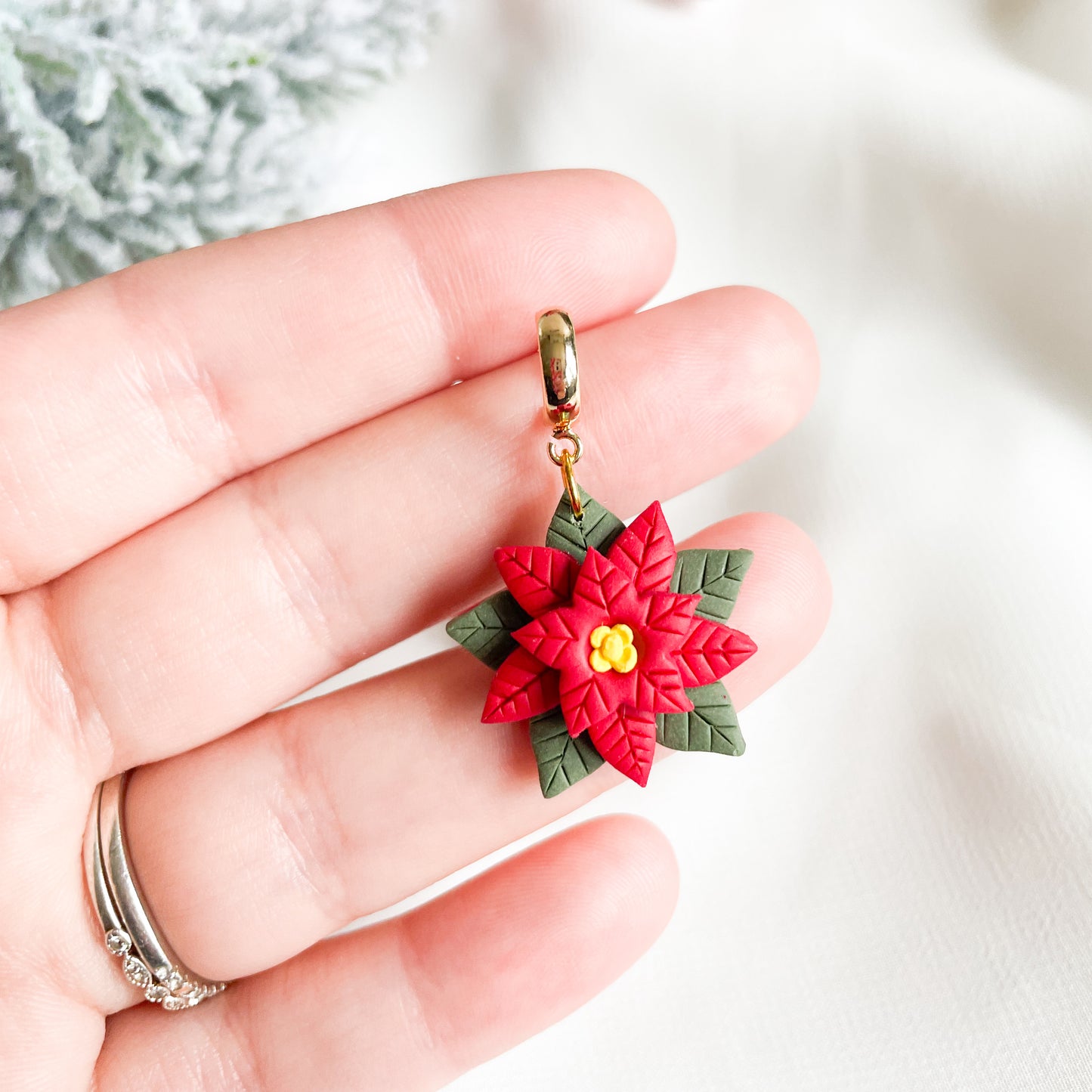 Poinsettia Dangle Earrings