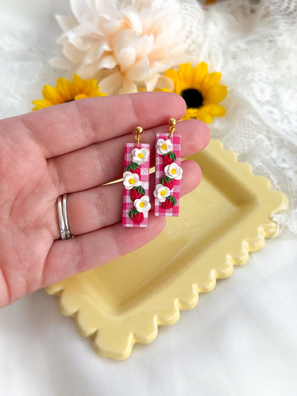 Strawberry & Daisy Dangle Earrings