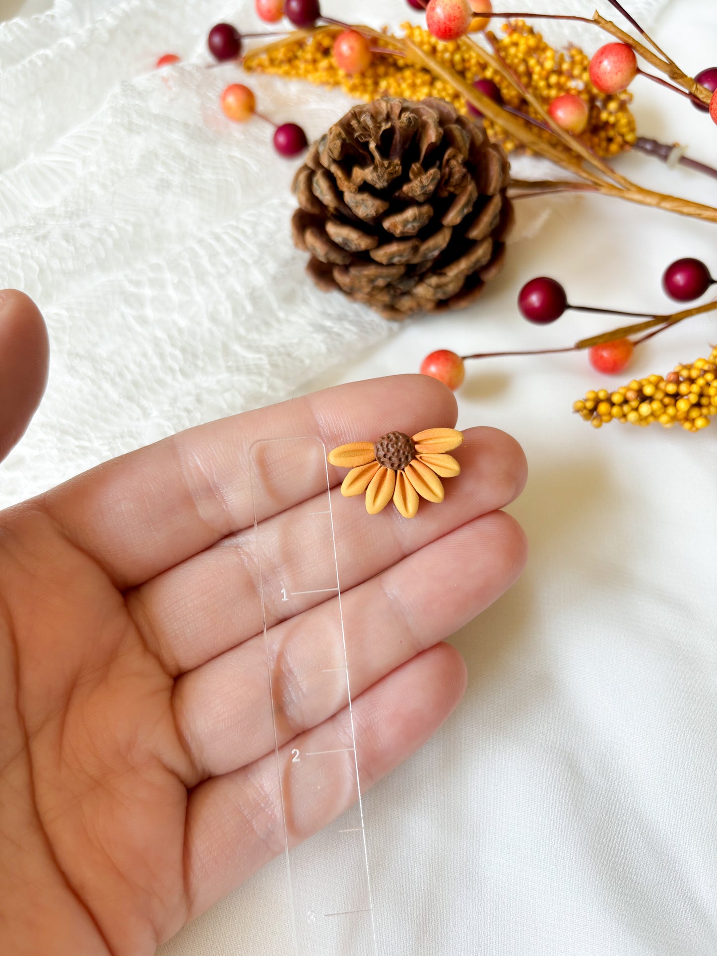 Half Sunflower Studs