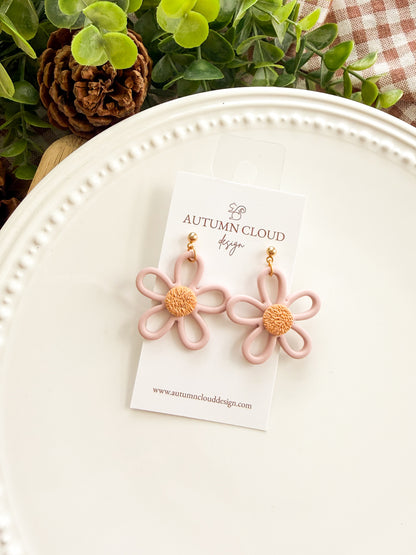 Pink Floral Dangles