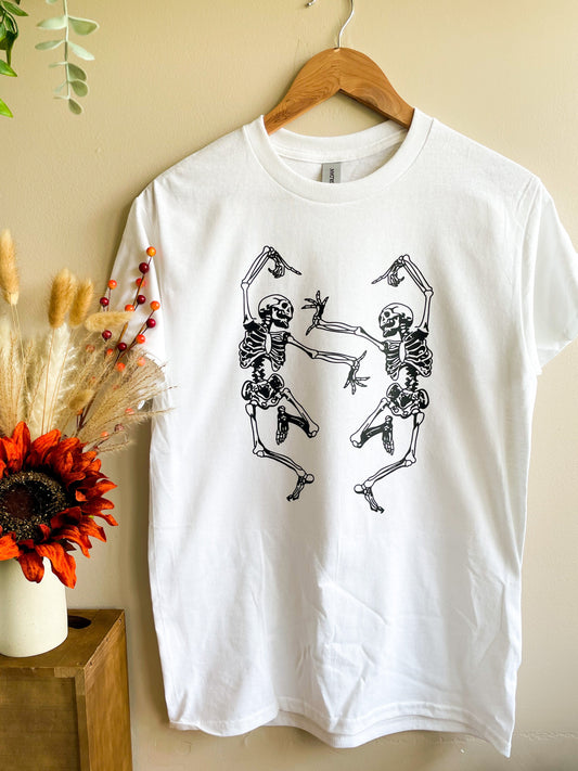 Dancing Skeletons T-Shirt - White