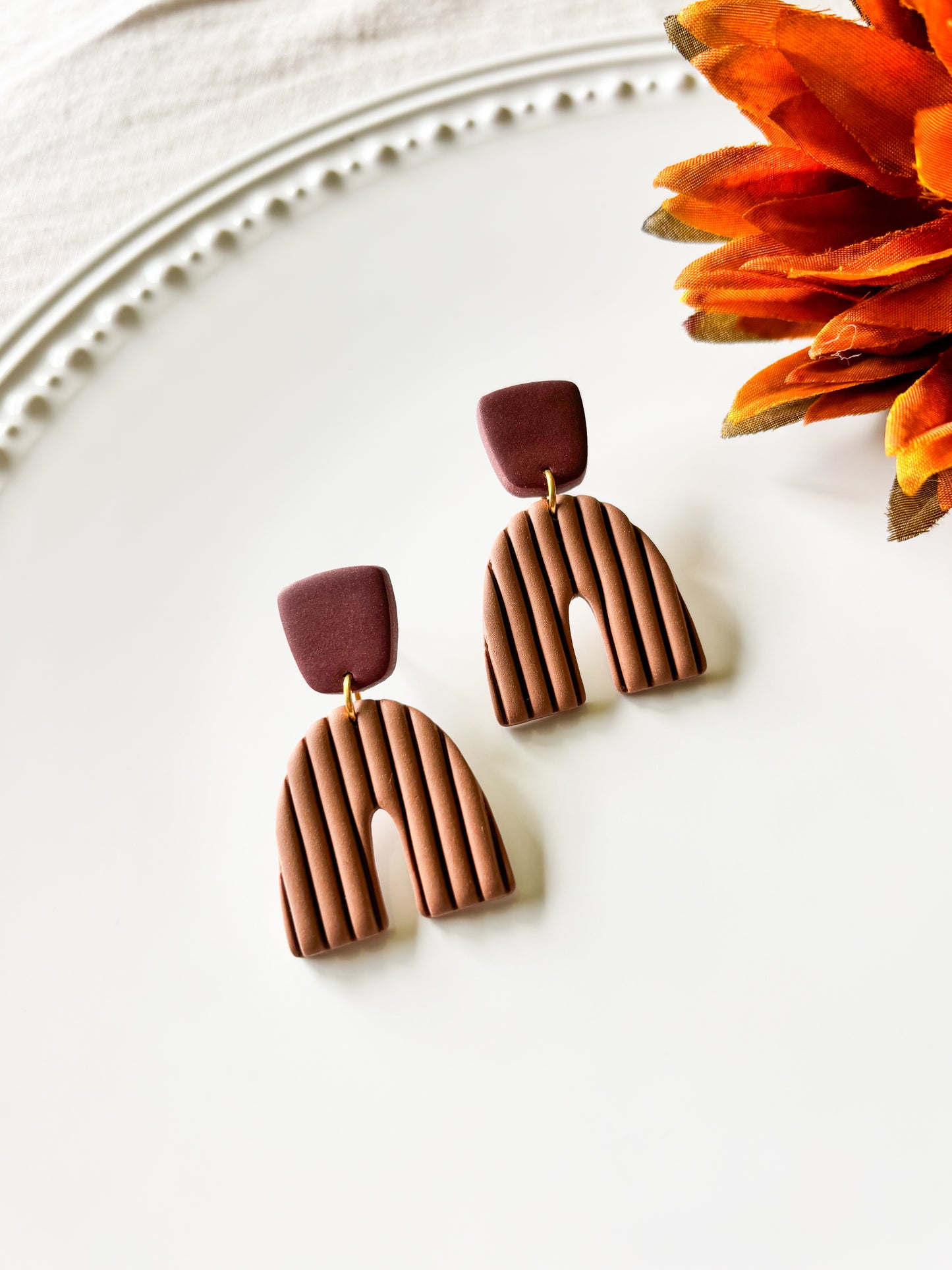 Neutral Fall Dangle Earrings