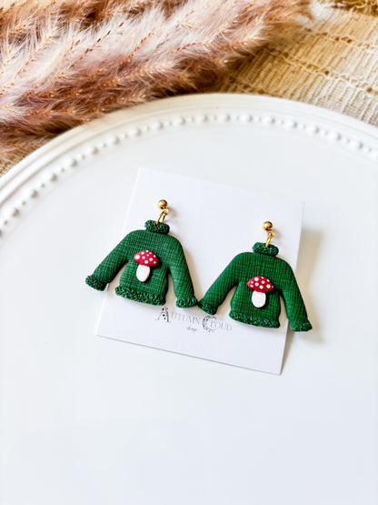 Textured Sweater Dangle Earrings - Multiple Variations