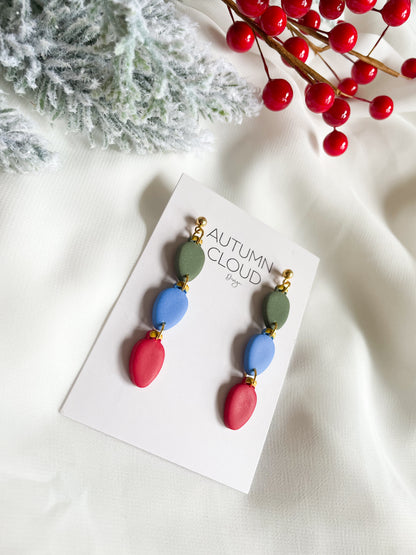 Christmas Lights Dangle Earrings