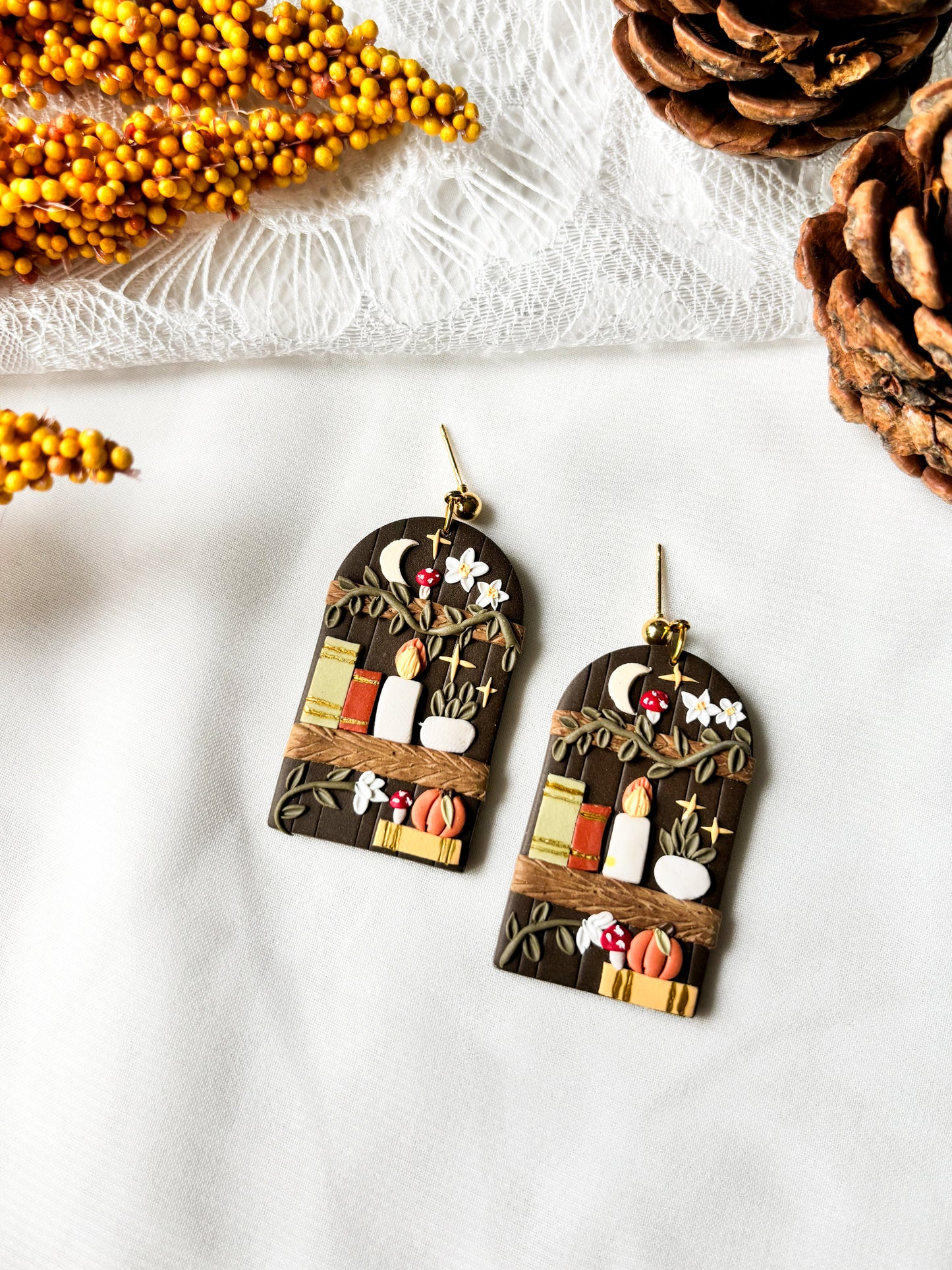 Bookshelf Earrings