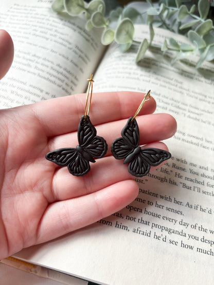 Black Butterfly Dangles