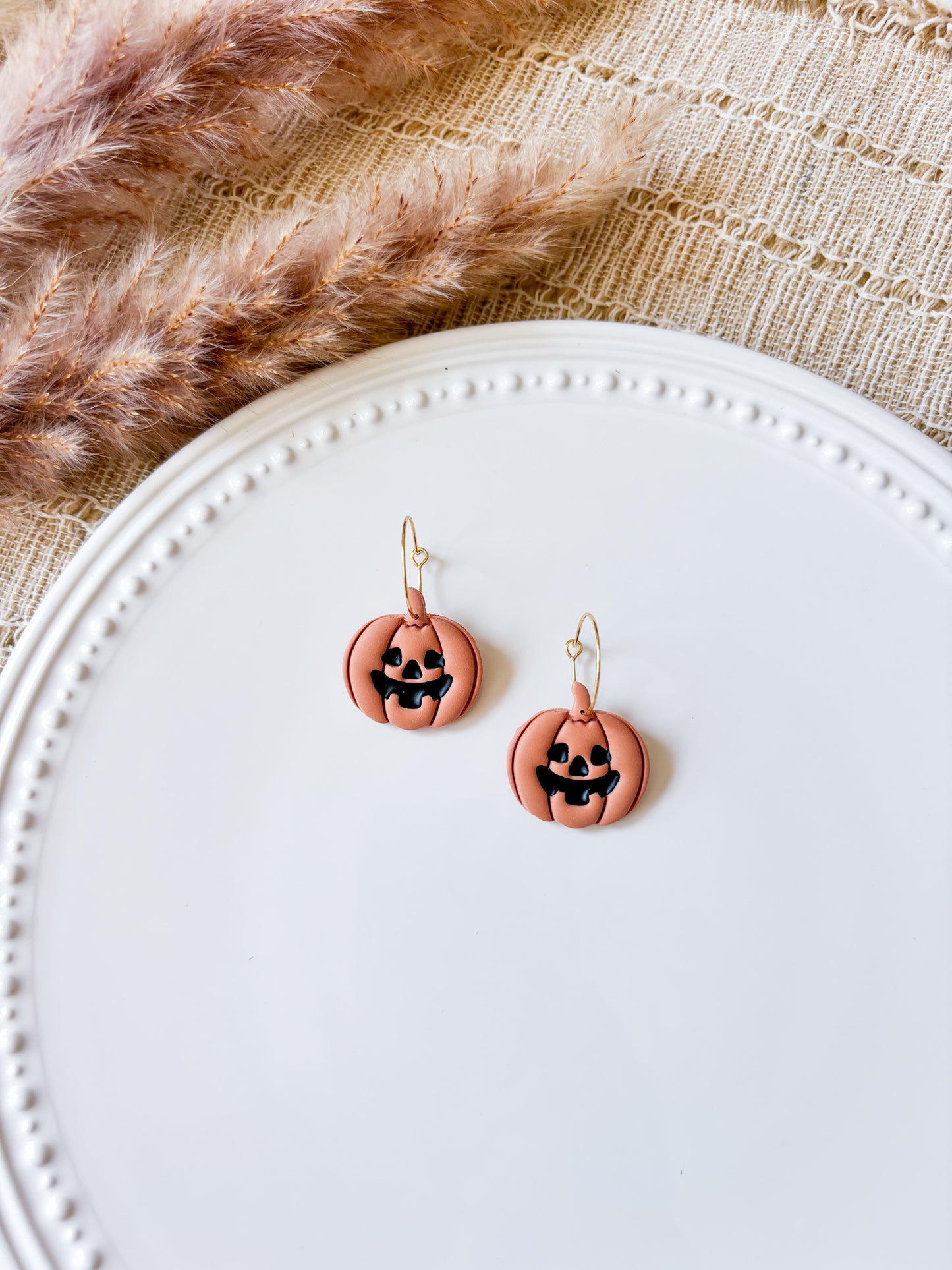 Jack O Lantern Hoop Earrings