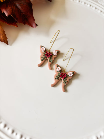 Floral Butterfly Dangles