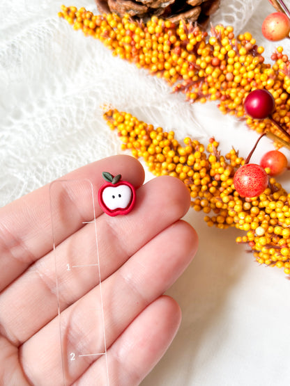 Tiny Apple Stud Earrings