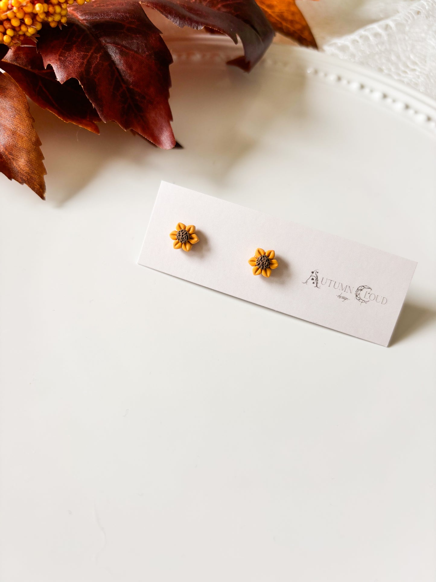 Tiny Sunflower Studs