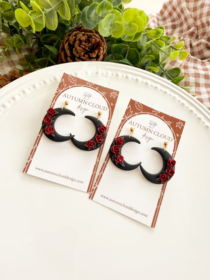 3 Roses Moon Dangles