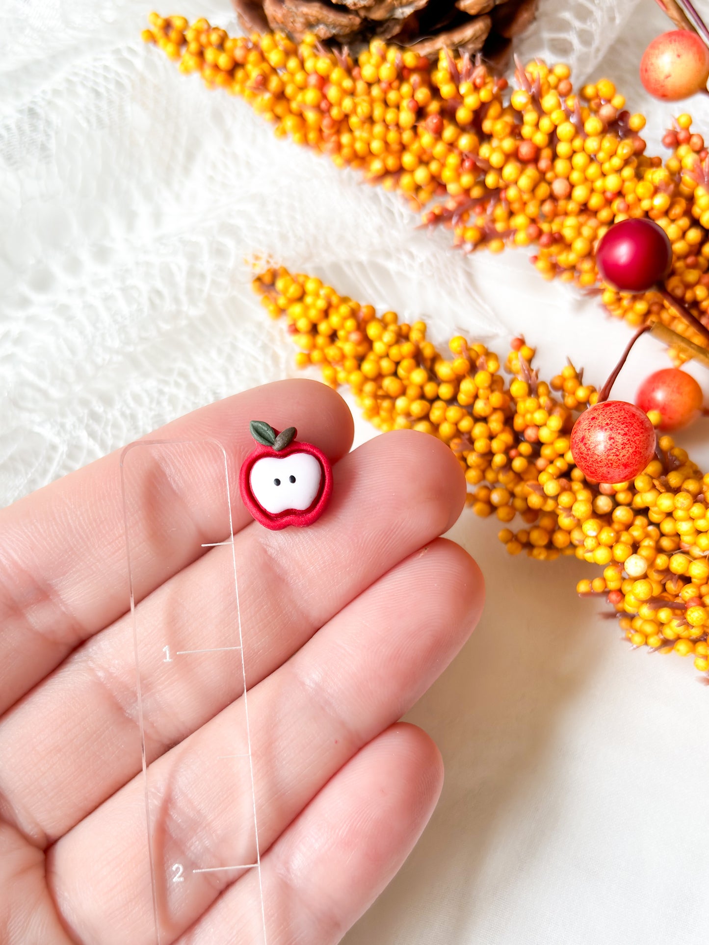 Tiny Apple and Acorn Stud Pack