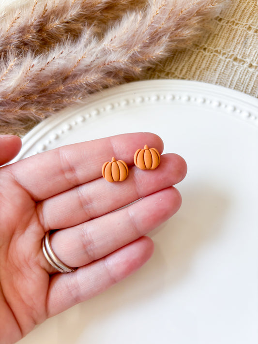 Pumpkin Stud Earrings