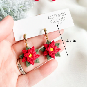 Poinsettia Dangle Earrings