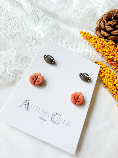 Tiny Fall Leaves and Football Stud Pack