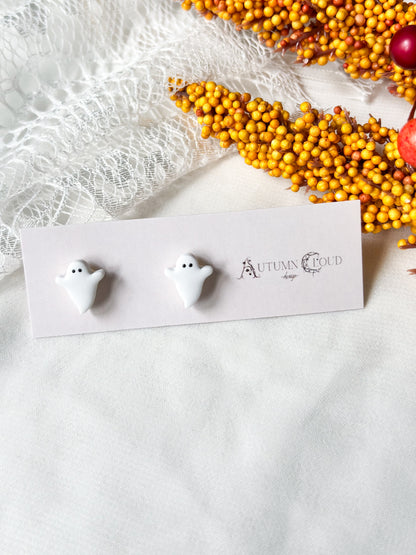 Tiny Ghost Stud Earrings