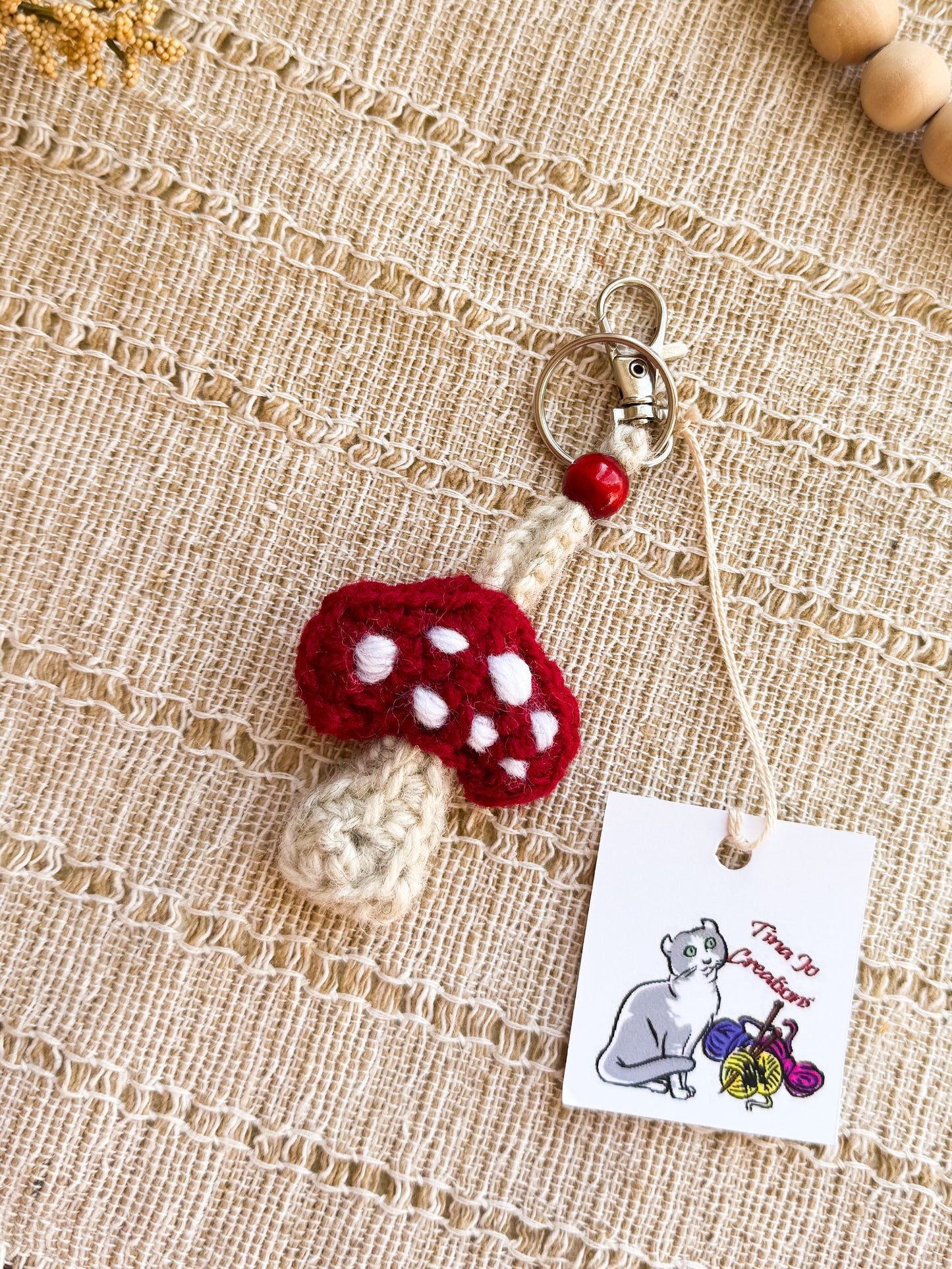 Mushroom Keychain by Tina Jo Creations