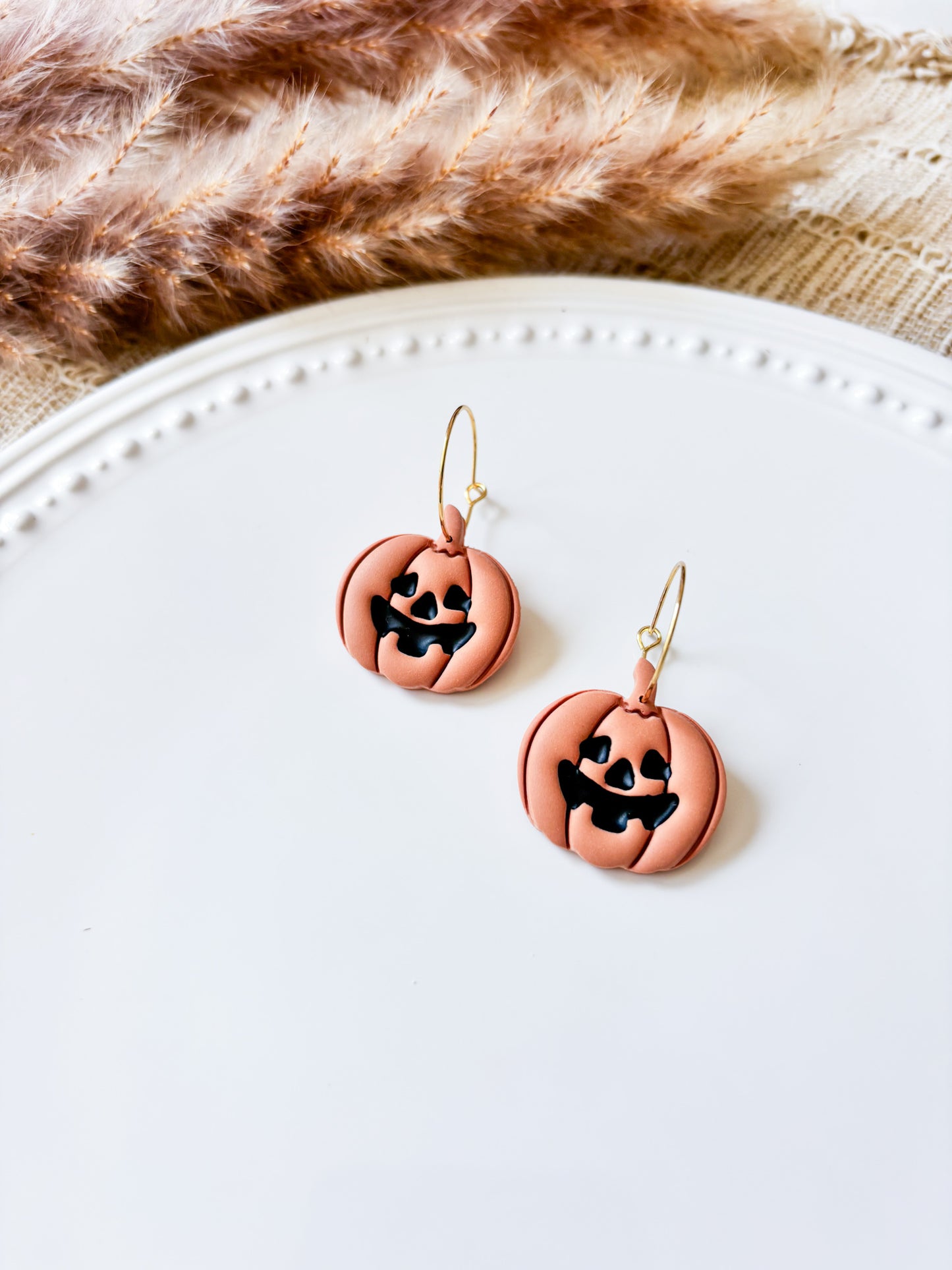 Jack O Lantern Hoop Earrings