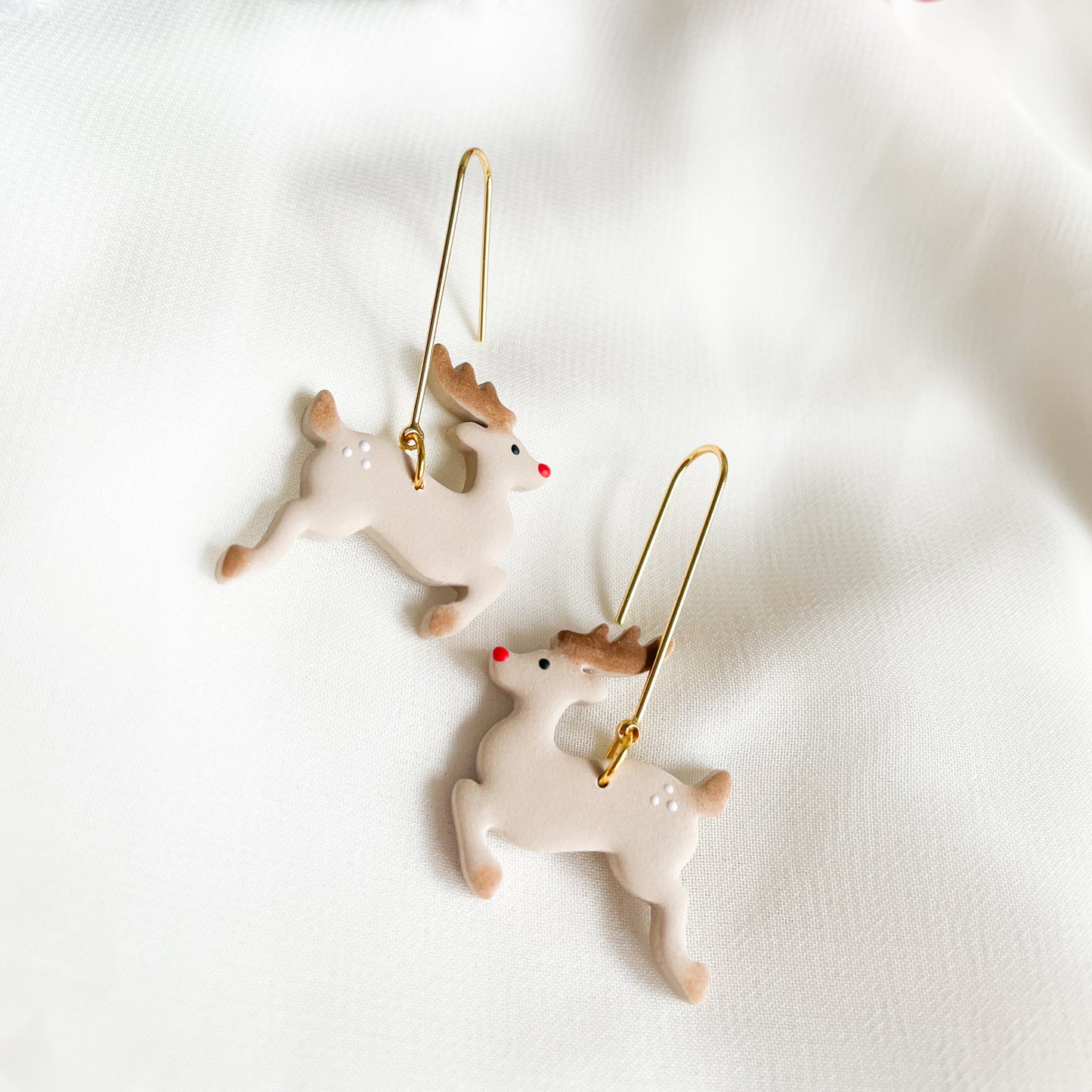 Prancing Reindeer Dangle Earrings