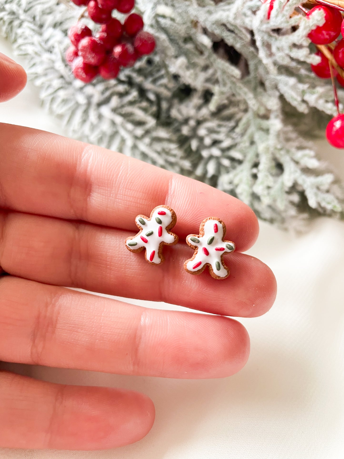 Tiny Gingerbread Stud Earrings