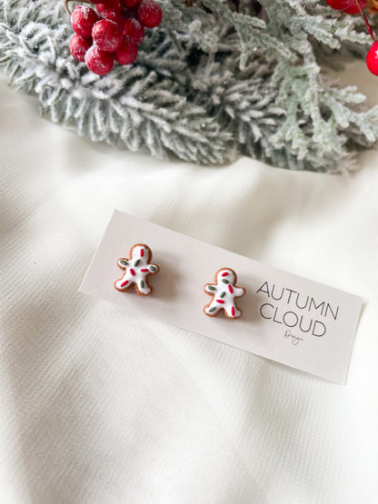 Tiny Gingerbread Stud Earrings