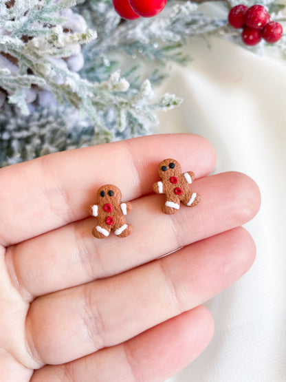 Tiny Gingerbread Stud Earrings