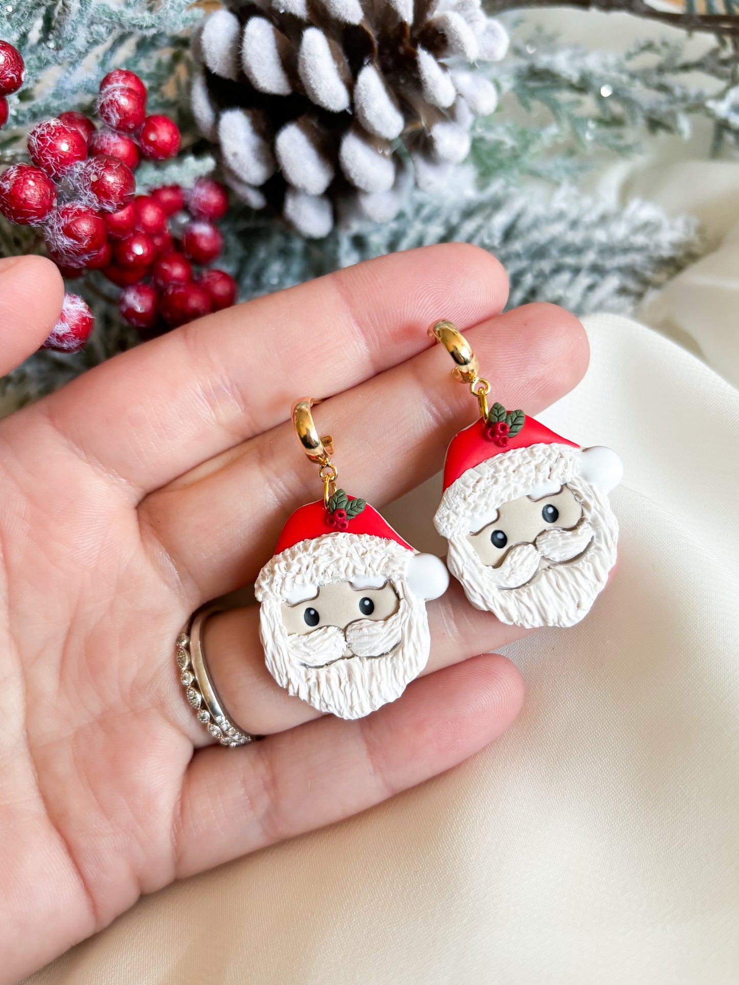 Santa Dangle Earrings