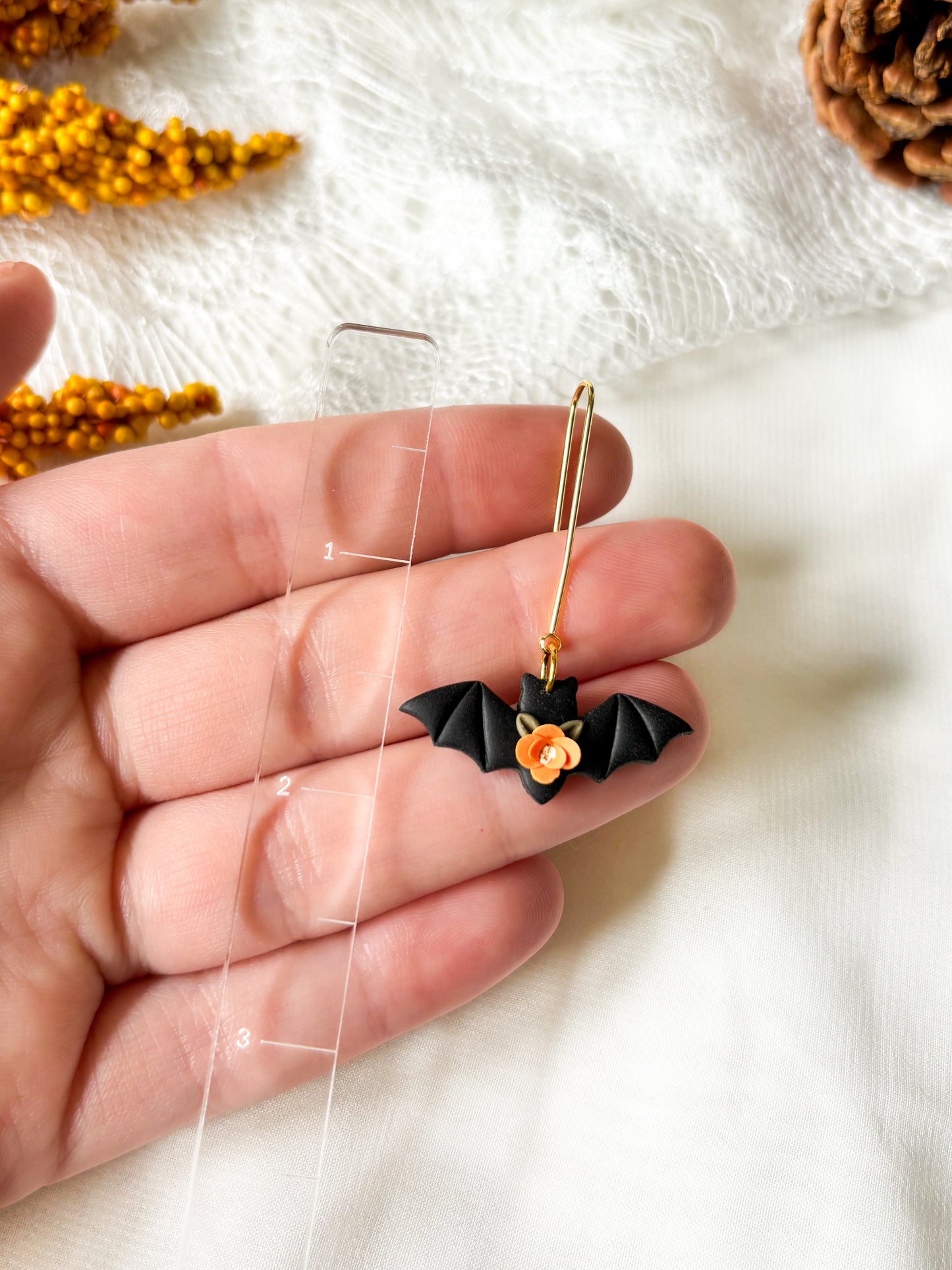 Floral Bat Dangles