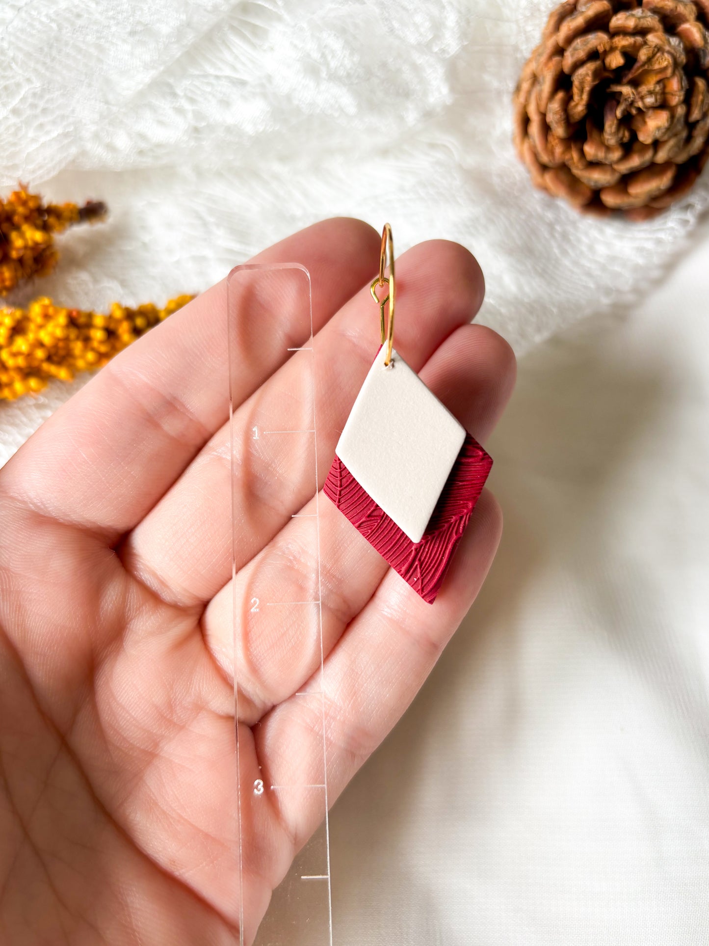 Textured Rhombus Dangles - Multiple Variations