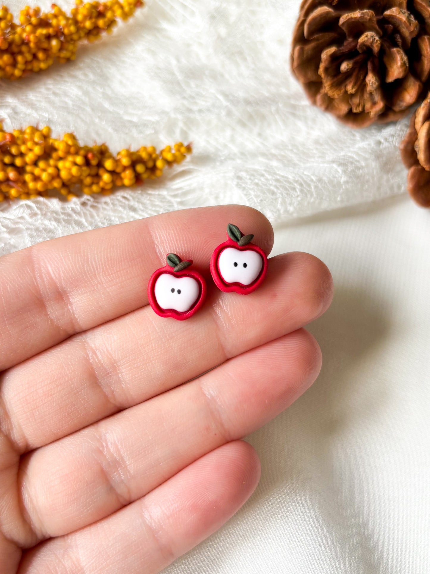 Tiny Apple and Acorn Stud Pack