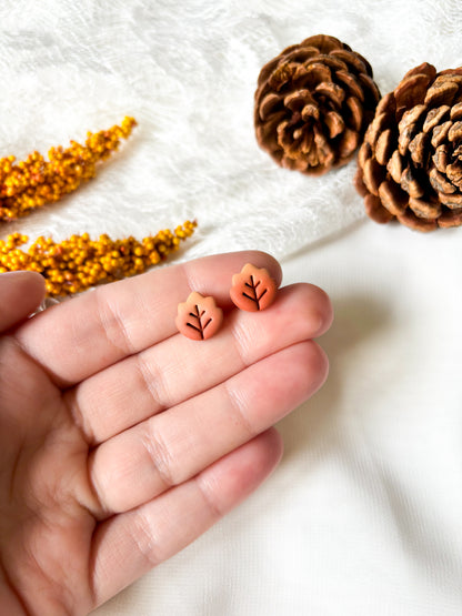 Tiny Leaf Stud Earrings