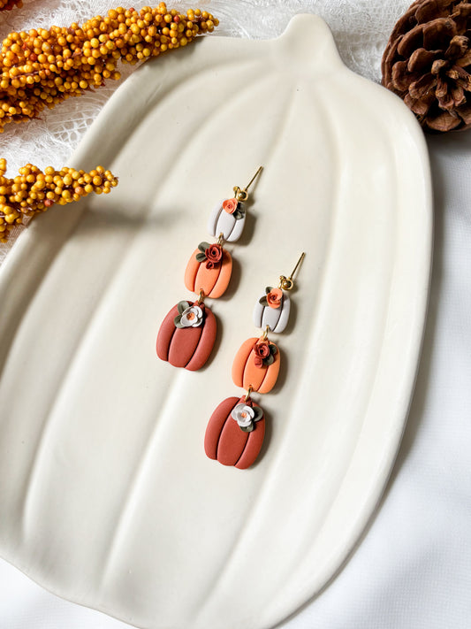 Pumpkin Trio Earrings - Multiple Variations